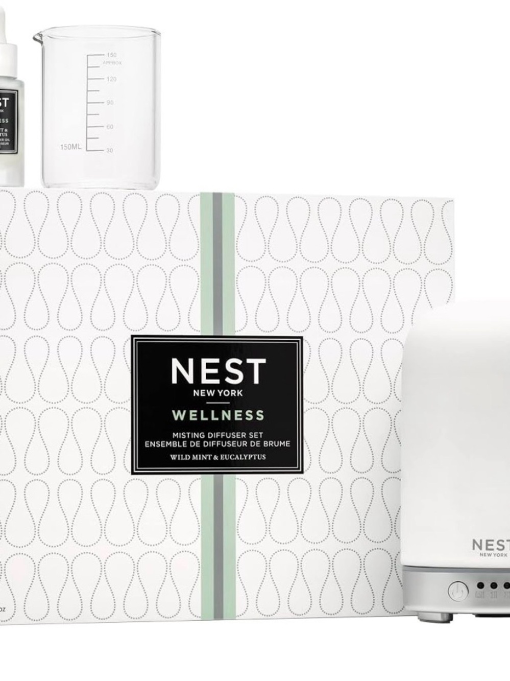 Wellness Wild Mint & Eucalyptus Misting Diffuser Set - Brand New